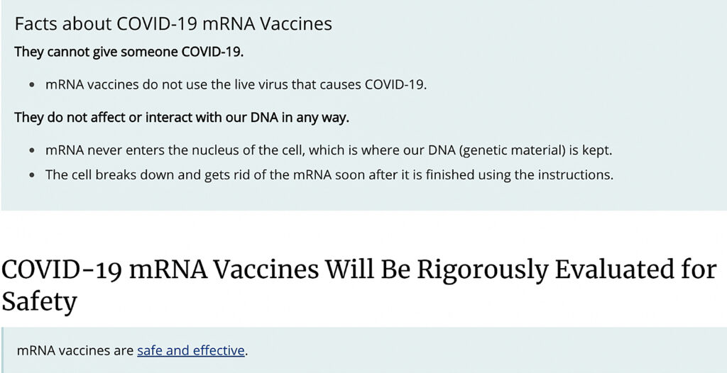 2021 facts covid mrna vaccines