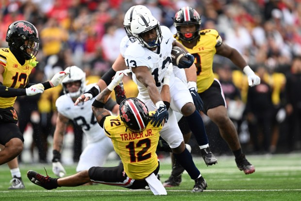 Penn State junior Kaytron Allen looks to increase his rushing and receiving numbers in the fall. (AP Photo/Gail Burton)