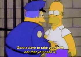Homer Simpson Belt GIF