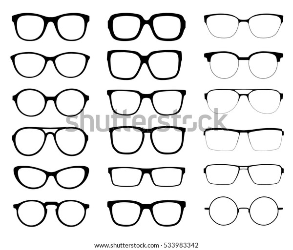 set-glasses-isolated-vector-model-600w-533983342.jpg