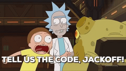 rick-and-morty-tell-us-the-code.gif